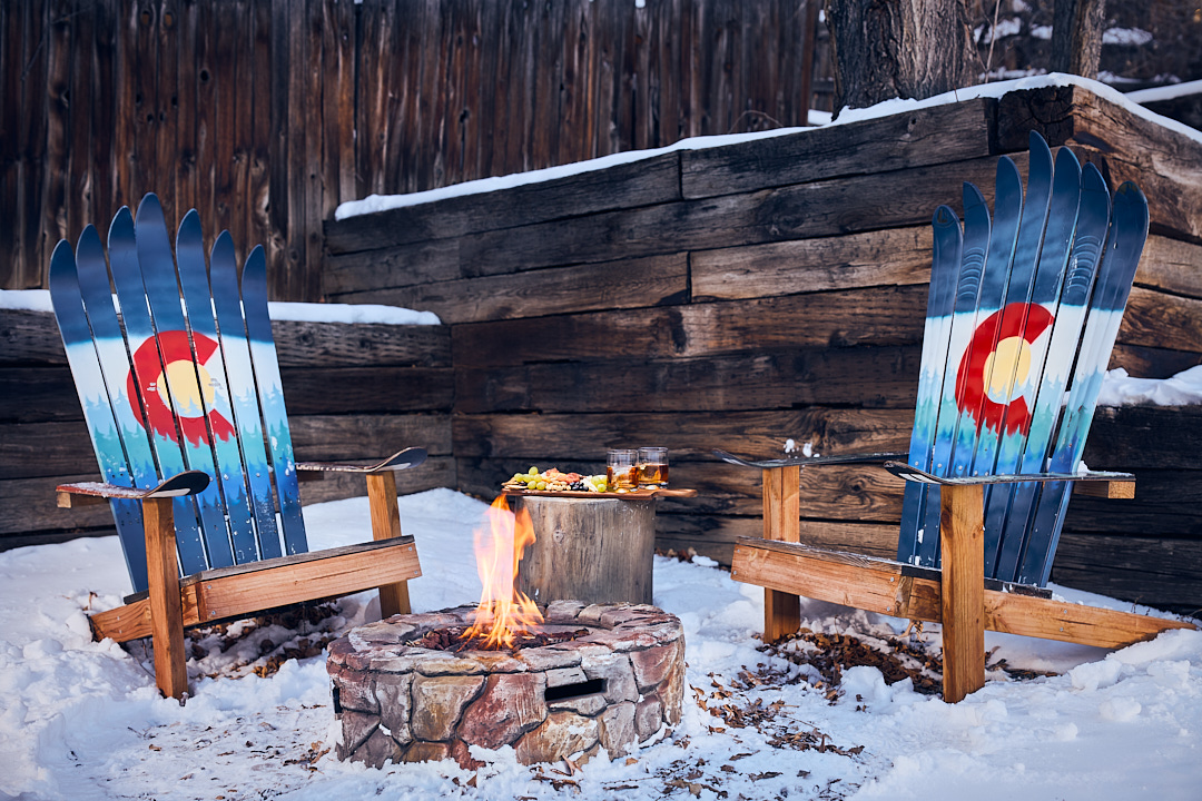 Colorado Chairs with Firepit